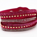 Bracelet multirang fushia